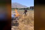 Van’da anız yangını