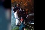 Van’da dereye düşen kamyonetin sürücüsü yaralandı