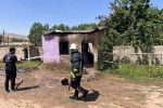 Van’ın Tuşba ilçesinde odunluk yangını
