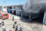 Yangın söndürme robotu ’Alevkıran’ alevlere müdahale etti