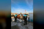 Yasak ağ ile avlanan balıklara el konuldu