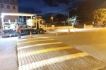 Yaya geçidi çizgileri boyanarak daha belirgin hale getirildi