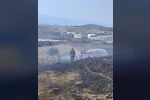 Yayladağı’nda arazi yangını geniş alana yayılmadan söndürüldü