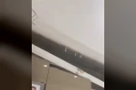 Yeni yapılan binada tavan çöktü: O anlar kamerada