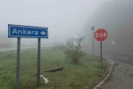 Yoğun sis Bolu Dağı’nı kapladı
