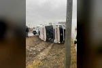Yolcu minibüsü devrildi: 7 yaralı