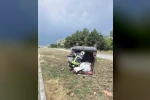 Yoldan çıkan otomobil takla attı: 2 yaralı