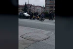 Yolun karşısına geçmek isteyen yayaya çarptı
