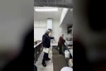 Zabıta denetimi esnasında mutfak tezgahında yıkanan paspas mide bulandırdı