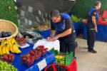 Zabıta ekiplerinden manav denetimi