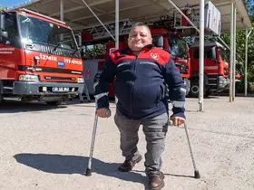"110 Yaşar"ın 24 yıllık itfaiyecilik öyküsü
