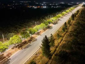 18 kilometrelik yola 472 yeni aydınlatma direği
