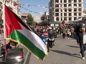 2 bin motorcu Gazze’deki zulme dikkat çekti
