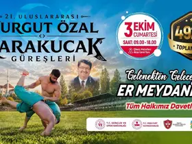 21. Uluslararası Turgut Özal Karakucak Güreşleri 3 ekimde düzenlenecek
