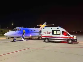 50 günlük Eylül bebek, ambulans uçakla Batman’dan Konya’ya sevk edildi
