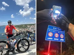 814 kilometre pedal çevirip akrabalarını ziyaret ediyor
