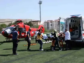 84 yaşındaki hasta ambulans helikopterle Malatya’ya getirildi
