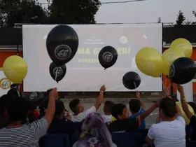 Açık hava sineması İhsaniye köyünde
