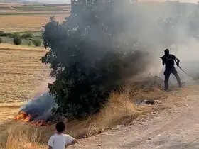 Adıyaman’da bahçe yangını paniğe neden oldu
