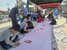 Adıyamanlı çocuklar, Filistinli çocuklar için çizdi
