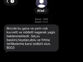 AFAD’dan vatandaşa beklenen yağışa karşı ’tedbirli olun’ mesajı
