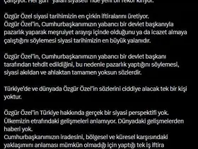 AK Parti Sözcüsü Çelik: "Özgür Özel siyaset yapmıyor, iftira üretim merkezi olarak çalışıyor"

