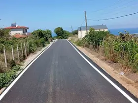 Akçakoca’da 7,5 kilometrelik grup yolunda çizgi çalışması tamamlandı
