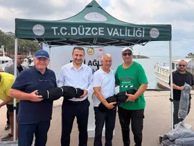 Akçakocalı balıkçılara ağ desteği
