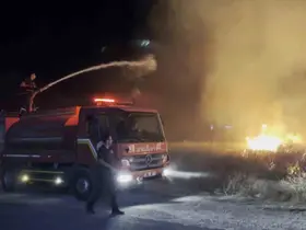 Aksaray’da boş arazideki ot yangını korkuttu
