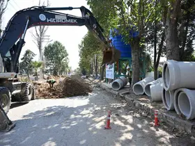 Alaşehir’de taşkınlara karşı 1.2 kilometrelik kolektör hattı
