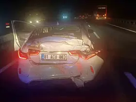 Alkollü tır sürücüsü otomobile arkadan çarptı, 3 yaralı
