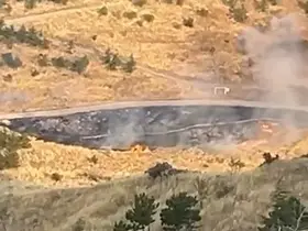 Ankara’da ağaçlık alanda meydana gelen yangının başlama anı kamerada
