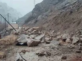 Artvin’in Yusufeli ilçesinde heyelan
