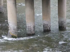 Ayaklarının betonu dökülen, demirleri açığa çıkan köprü korkutuyor
