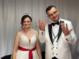 Babaeski’de sevgi engel tanımadı: İşitme ve konuşma engelli çift dünyaevine girdi
