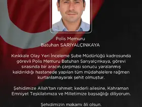 Bakan Çiftçi’den Kırıkkale’deki kazada şehit olan polis memuru Sarıyalçınkaya için başsağlığı mesajı
