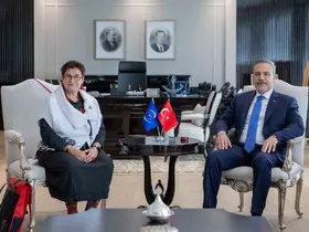 Bakan Fidan, Avrupa Konseyi Meclis Başkanı Bayr’ı kabul etti
