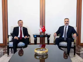 Bakan Fidan, KKTC Başbakanı Ünal Üstel ile görüştü