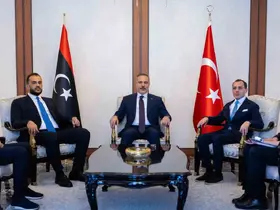 Bakan Fidan, Libya Milli Birlik Hükümeti Başbakanı’nın Ulusal Güvenlik Danışmanı Dibeybe ve Libya Milli Birlik Hükümeti Savunma Bakan Vekili Zubi ile görüştü
