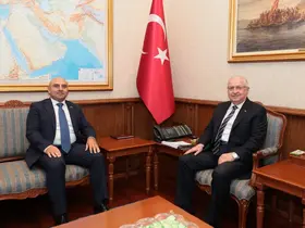 Bakan Güler, Azerbaycan’ın Ankara Büyükelçisi Aslanov ile görüştü
