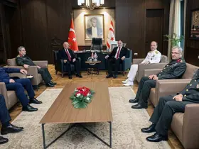Bakan Güler, KKTC Meclis Başkanı Öztürkler ile görüştü
