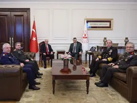 Bakan Güler ve komuta kademesinden İçişleri Bakanı Çiftçi’ye ziyaret