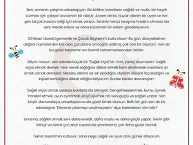 Bakan Memişoğlu, 2 bin 36 sağlık elçisine mektup gönderdi, 23 Nisan Ulusal Egemenlik ve Çocuk Bayramı’nı kutladı
