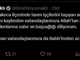 Bakan Yumaklı Düzce’deki kaza sonrası başsağlığı mesajı yayınladı
