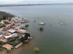 Baraj sınırları içerisindeki köyler aşırı yağışlarla sular içerisinde kaldı
