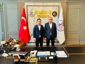 Başkan Aküzüm, HAK-İŞ Genel Başkan Yardımcısı Sert ile bir araya geldi
