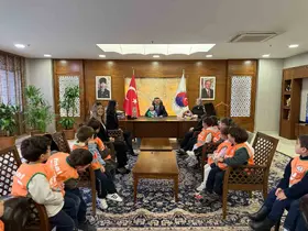 Başkan Çetinkaya öğrencileri ağırladı
