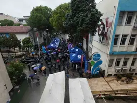 Başkan Doğan’ın destekçileri sağanak yağışa aldırmadı
