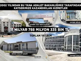 Başkan Okandan: "Kayseri’mize adalet yatırımları güçlenerek devam ediyor"
