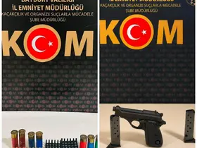 Bayburt’ta 3 şüphelinin yakalandığı operasyonlarda tabanca ve 94 fişek ele geçirildi
